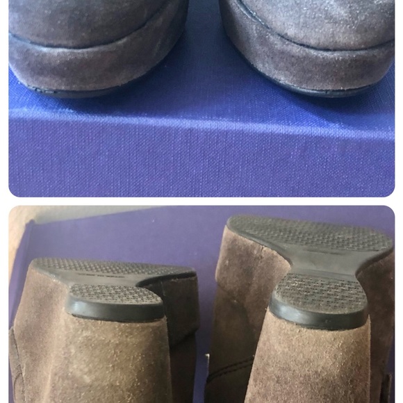 Stuart Weitzman Wild Child Suede Wedge Wraparound Bootie - Picture 14 of 16